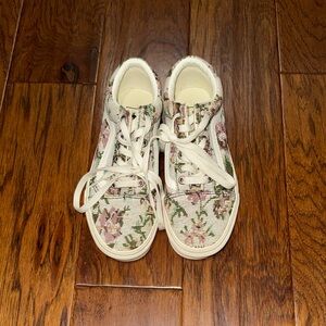 VANS floral sneakers size youth 3.5